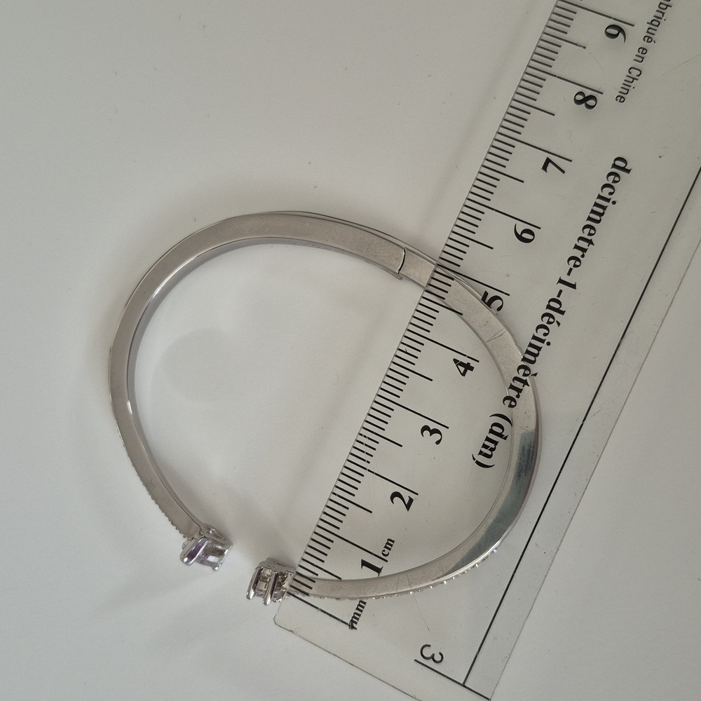 Elegant Silver Bracelet with Cz - Picture 5 of 5
